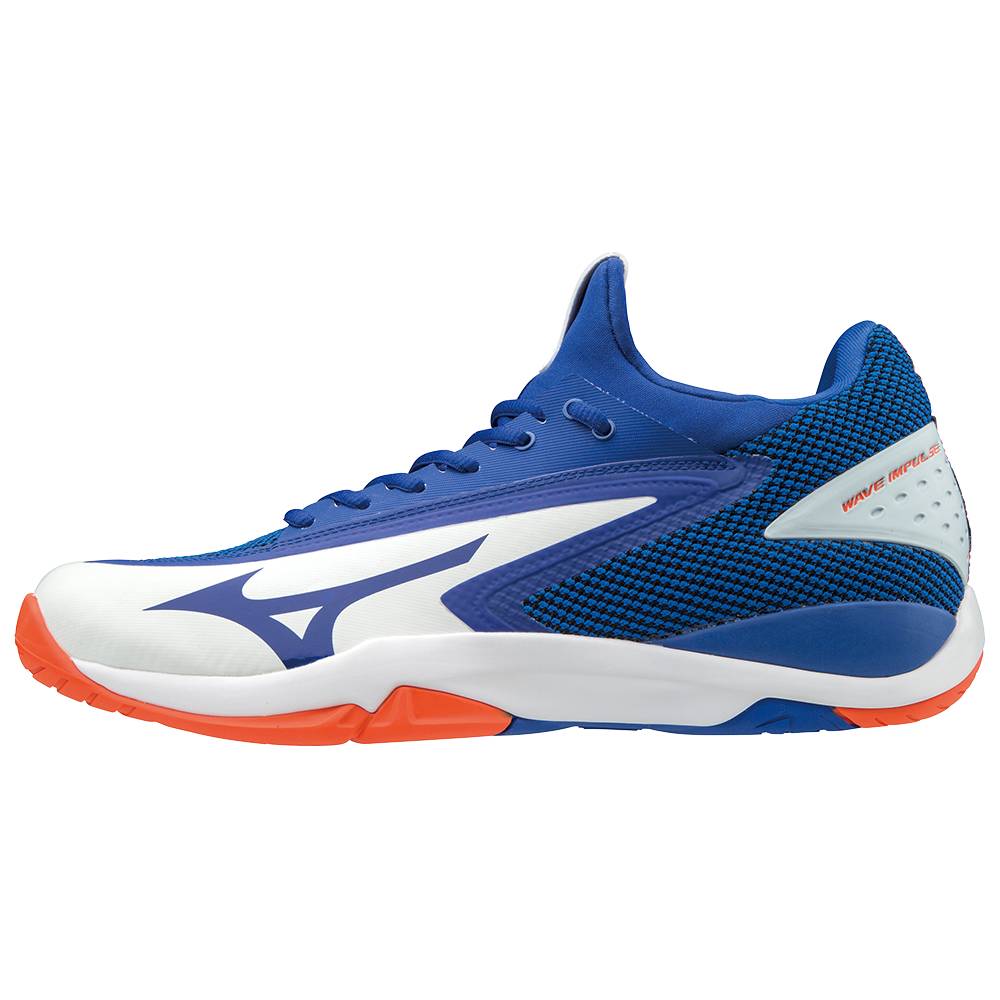 Mizuno Men's Wave Impulse Tennis Shoes White/Blue (550008-CEX)